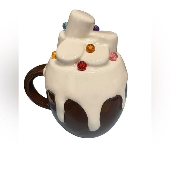 Festive Lighted Holiday Mug with Cream and Brown Design - Picture 6 of 6